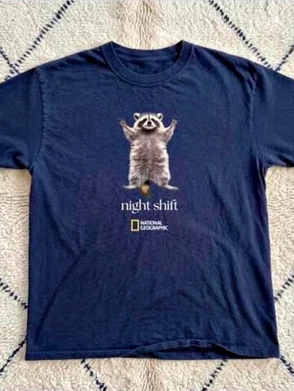 National Geographic Raccoon Night Shift Graphic Tee